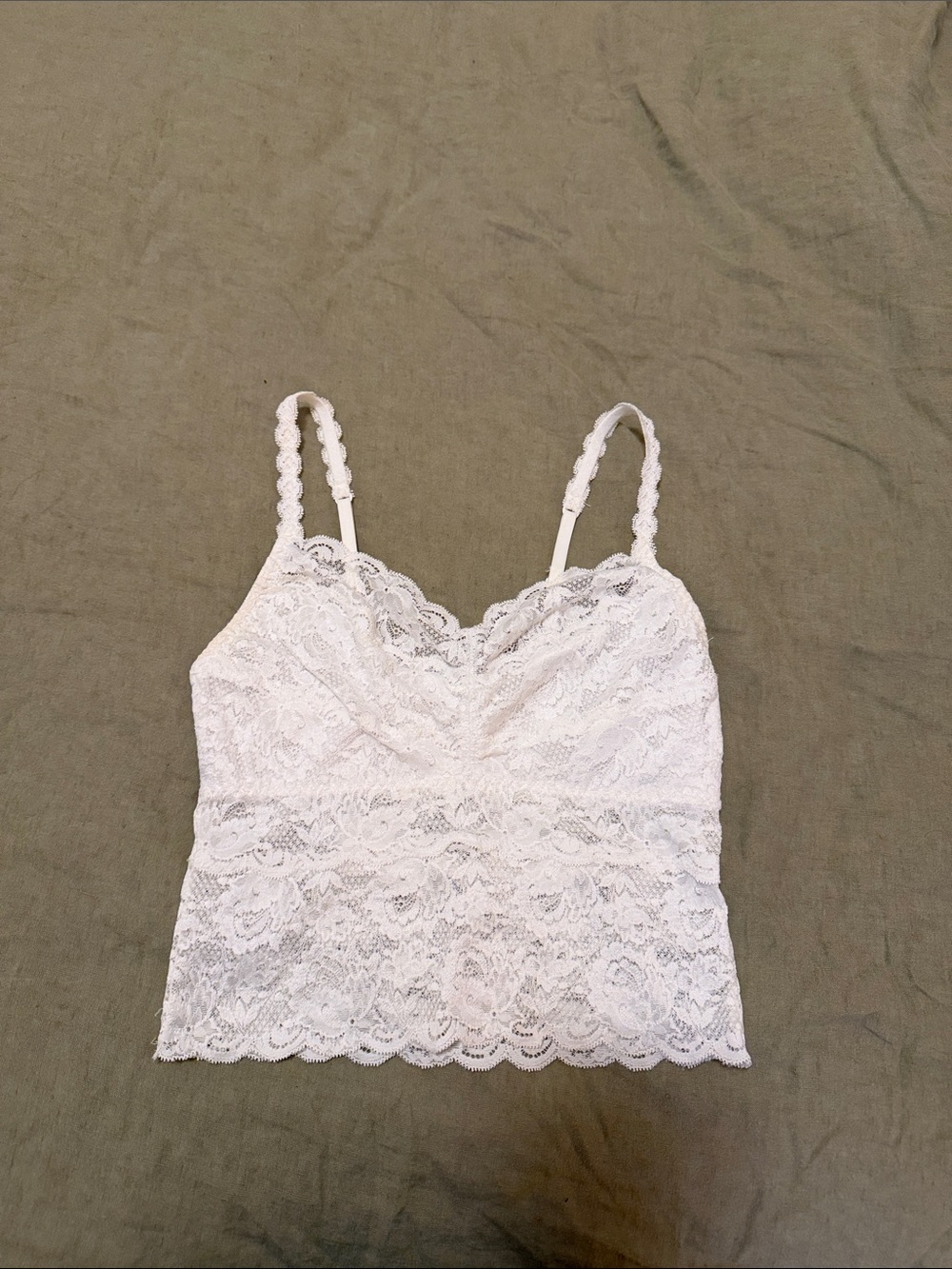 Cosabella White Lace Crop Cami